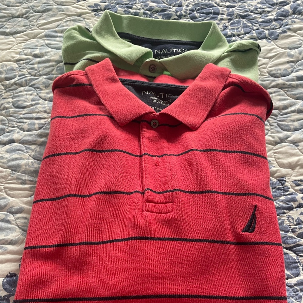 2 Nautica Deck Shirts